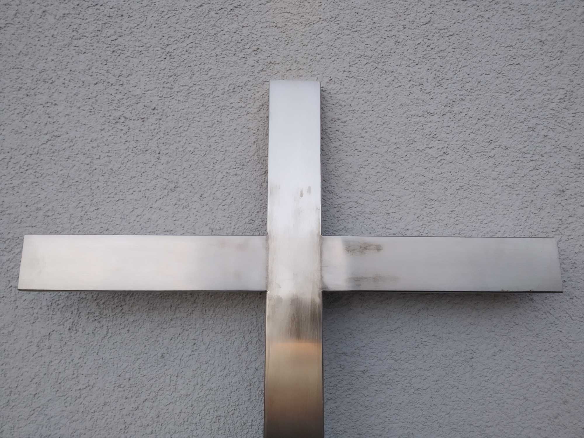 Krzyż ze stali nierdzewnej nierdzewka grób cmentarz 200 x 56,5 cm