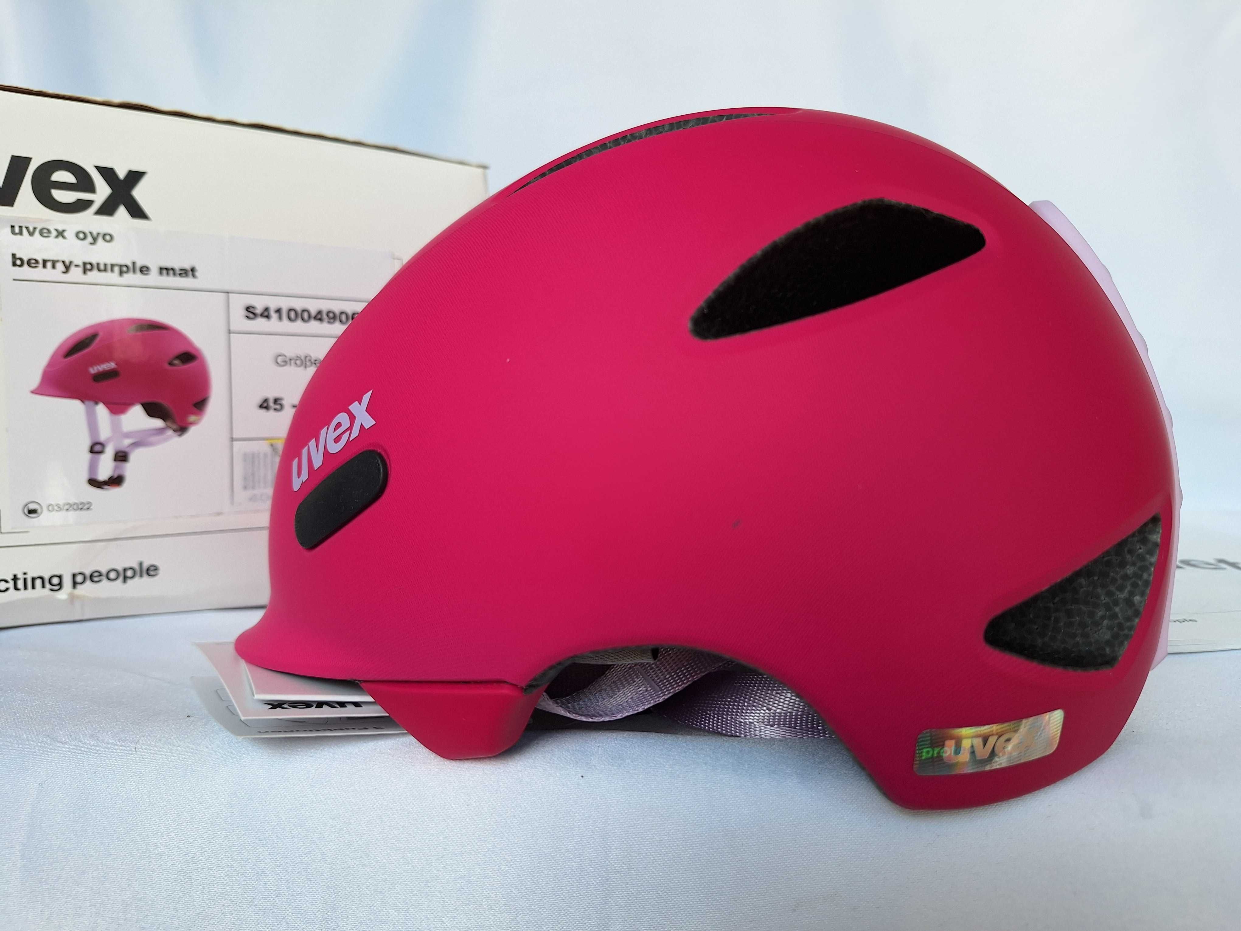 Kask rowerowy dziecięcy Uvex Oyo Berry Purple Mat XS 45-50cm