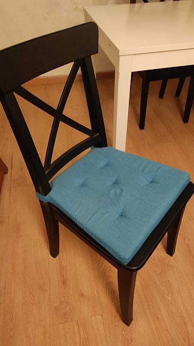 Conjunto 4 Cadeiras de mesa pretas IKEA