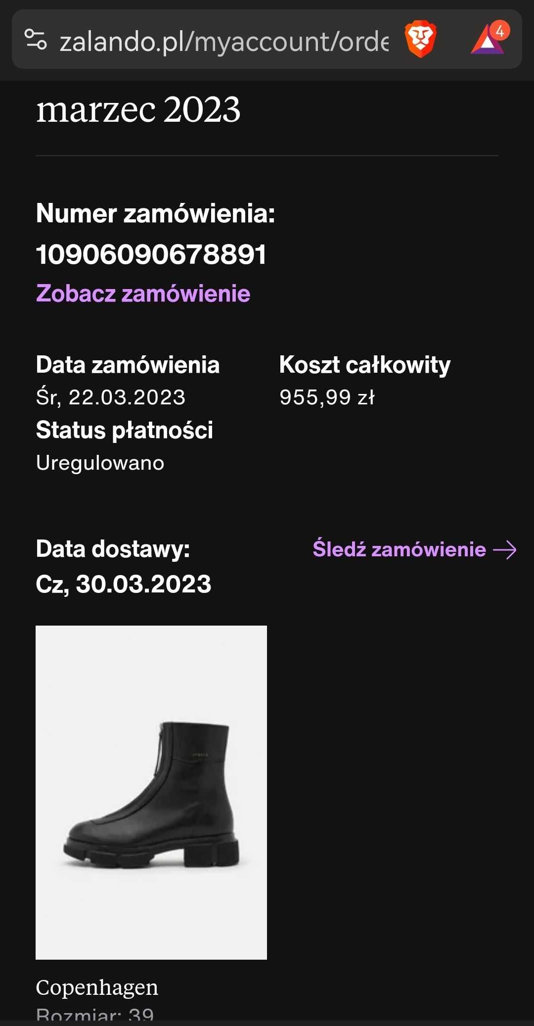 Copenhagen botki sztyblety skórzane damskie 39 NOWE