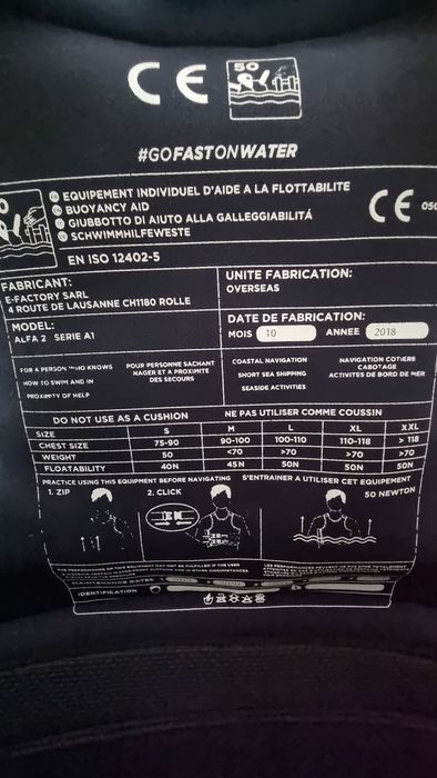 Colete Forward Wip windsurf/vela + capacete