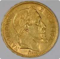 20 frankow Napoleon , zlota moneta Kraków
