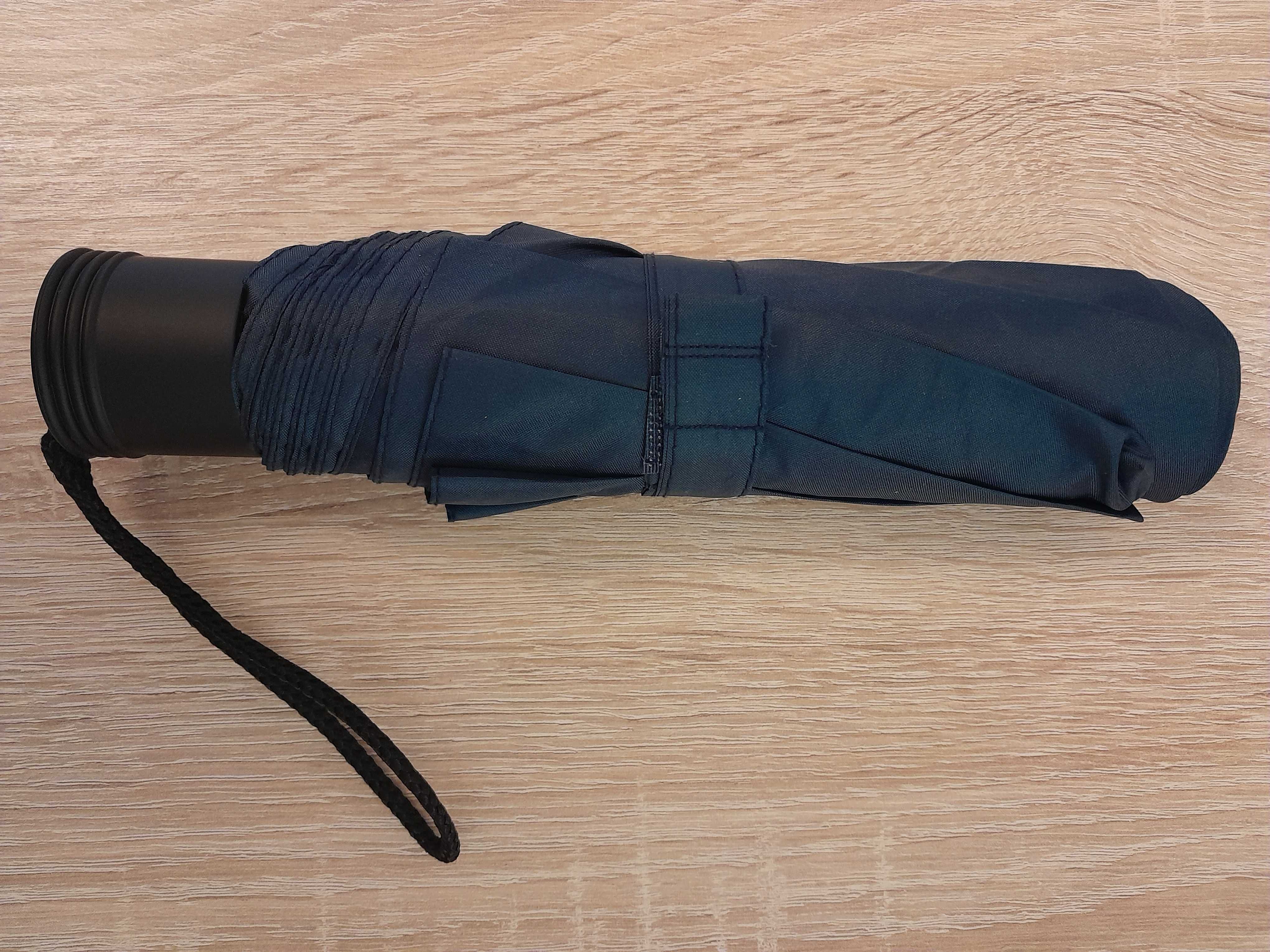 Nowy mini parasol półautomatyczny_Windproof_Umbrella_89 cm, granatowy
