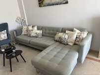 Sofá 3 lugares, c/chaise longue/Gunnared verde