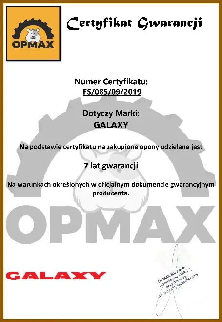 NOWA OPONA 520/85R42 (20.8R42) Earth 850 157B/157A8 TL GALAXY 7 Lat GW