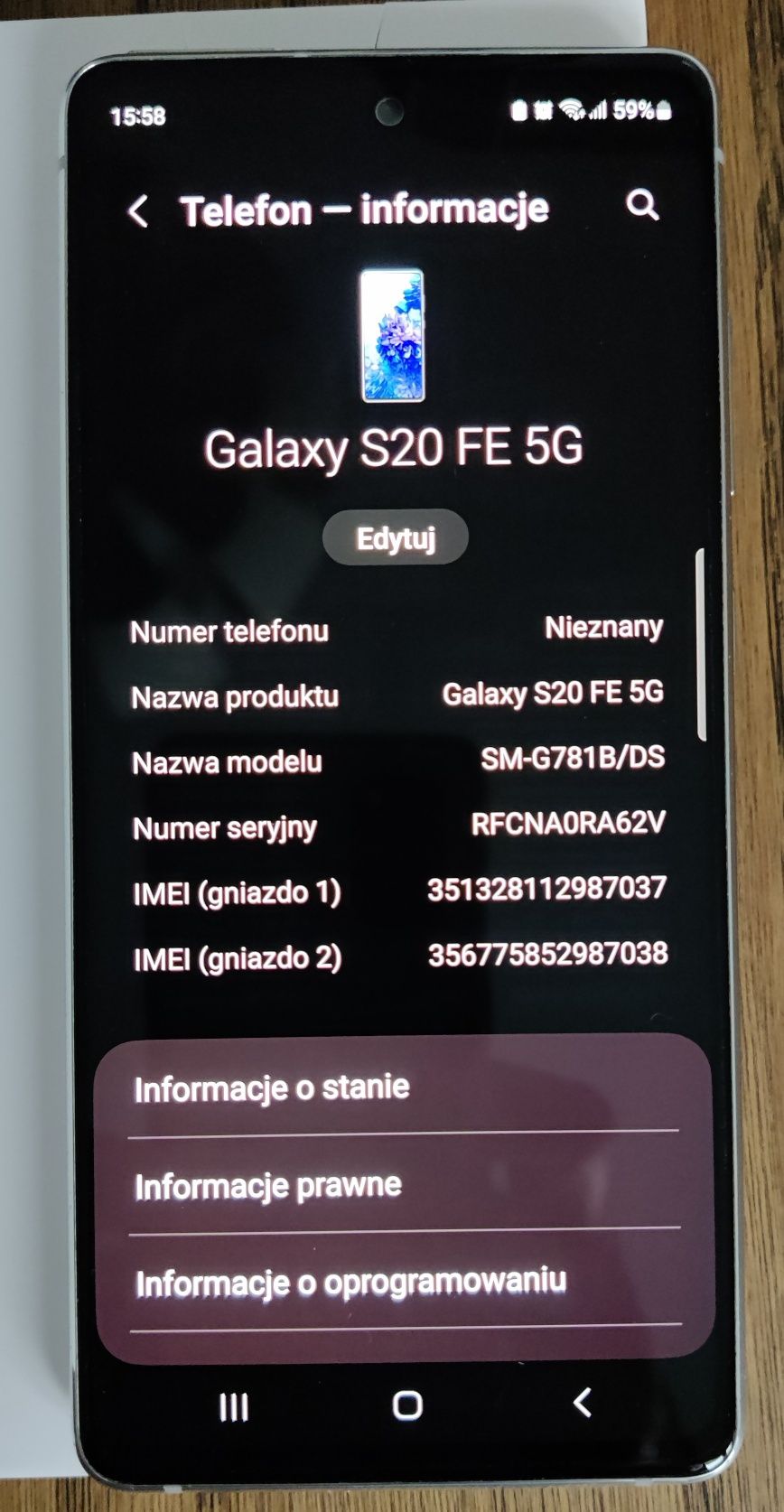 Samsung Galaxy S20 FE 5G 8/128GB biały