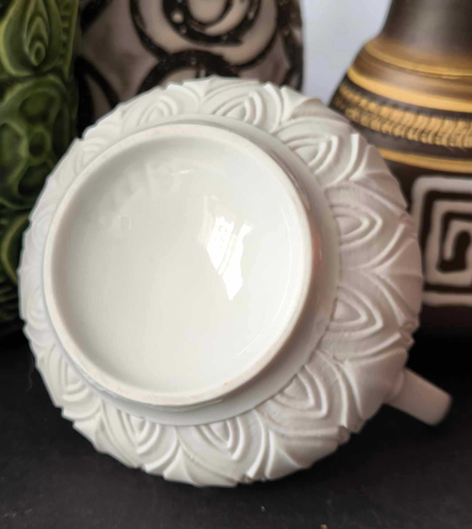 Stara porcelana wazon biskwit szkliwiony częściowo Design WGP