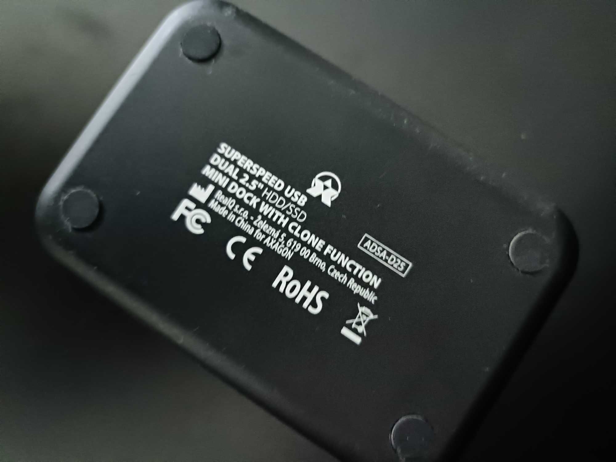 Axagon ADSA-D25 MINI stacja dokująca USB 3.2 Gen 1 (HDD/SSD CLONE)