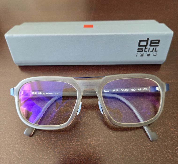 Okulary DE STIJL TEUN kolor szary/niebieski matowy