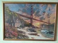 Obraz San Francisco morze zachód słońca Duży puzzle