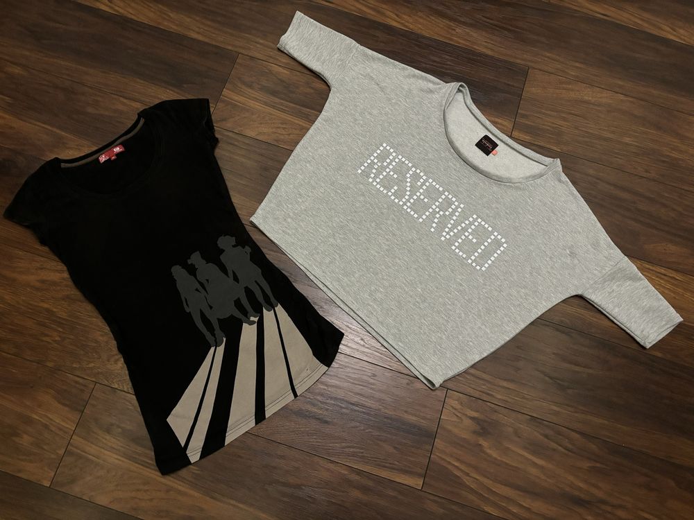 Bluza Reserved r.s i koszulka cropp r.xs