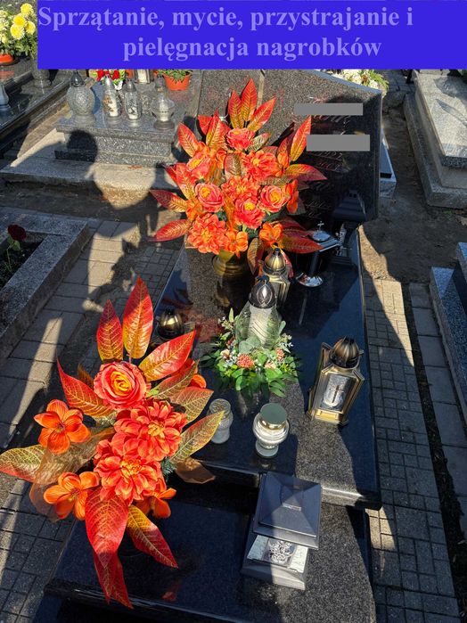 Sprzątanie, mycie, przystrajanie i pielęgnacja nagrobków