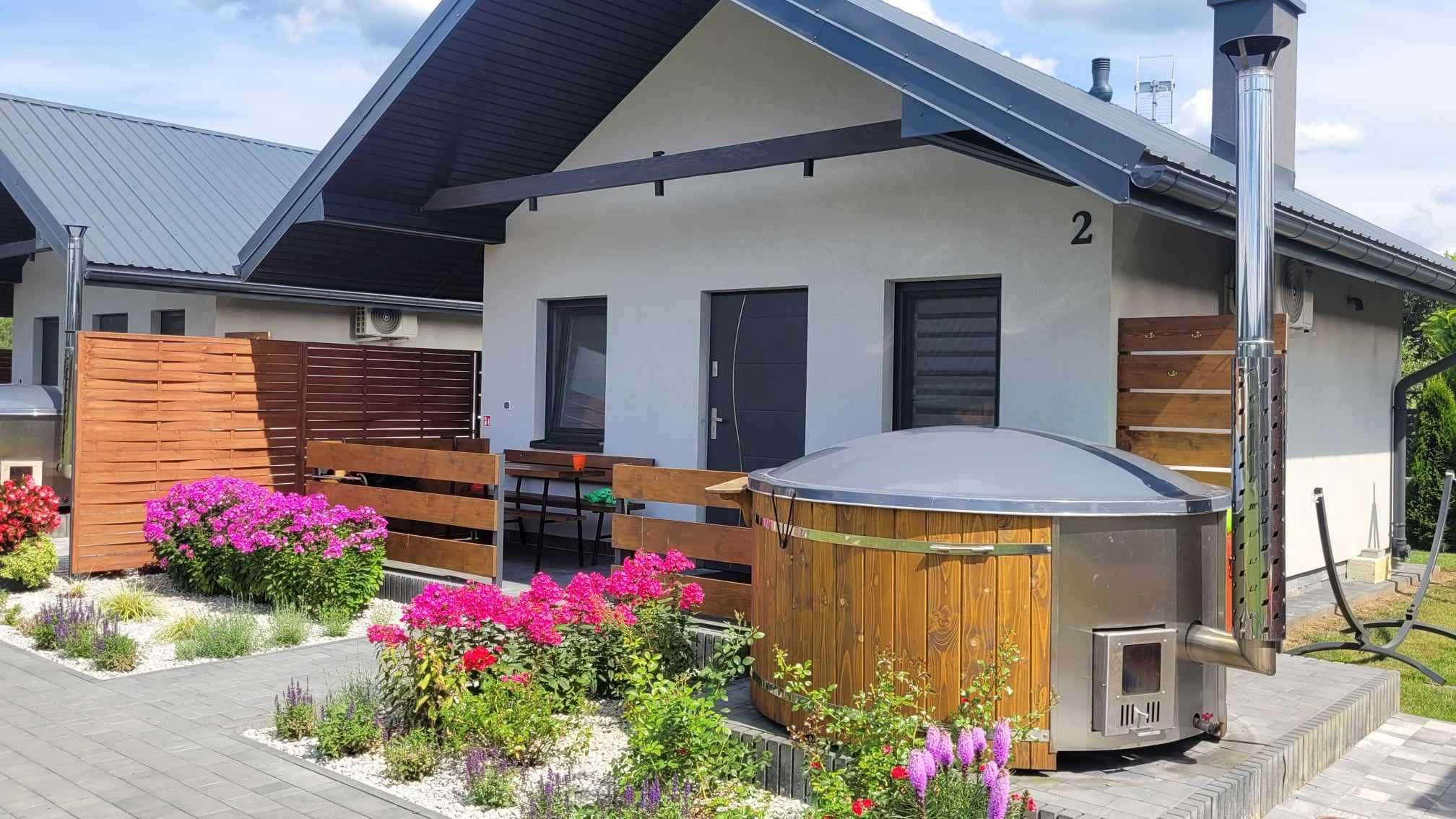 domki całoroczne wakacje ferie noclegi Bieszczady bania jacuzzi