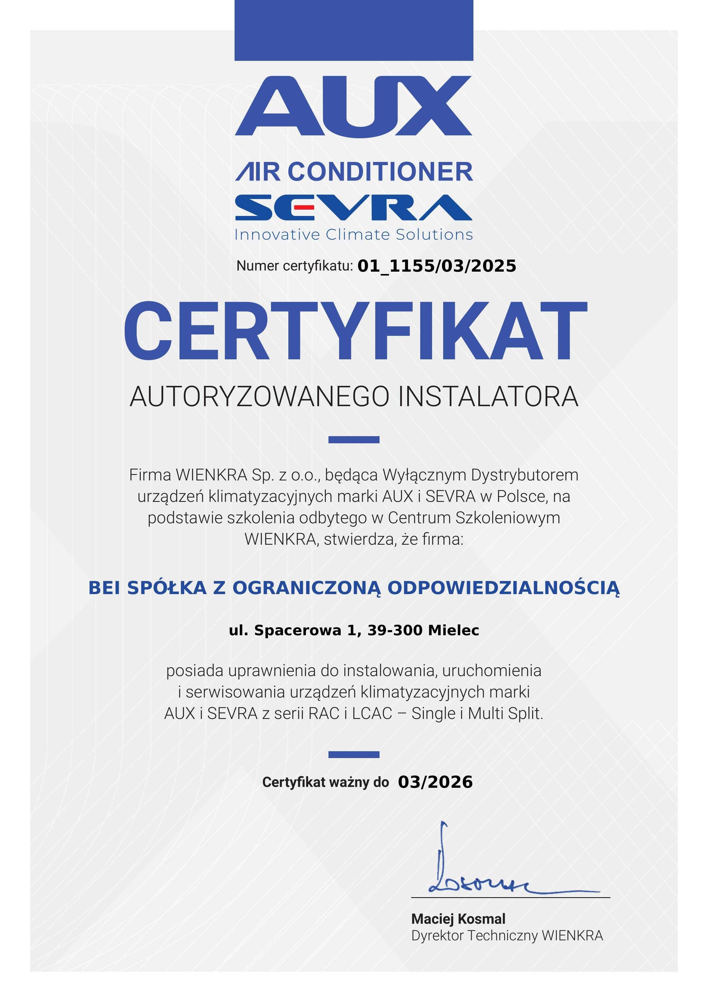 AUX Q-Smart Plus II - 3,5 kW A++/A+ klimatyzacja chłodzenie/grzanie