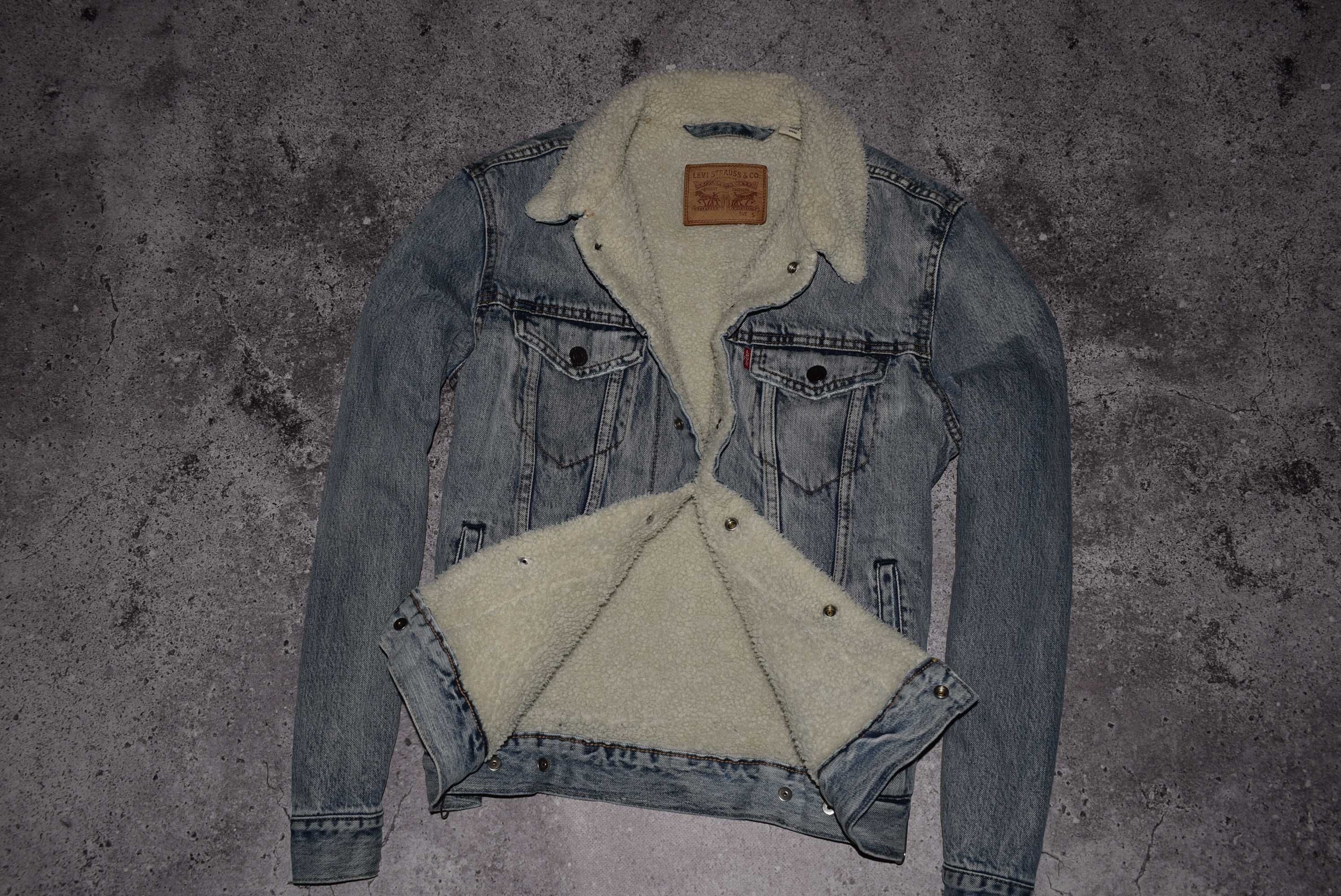 Levis Trucker Sherpa Jacket (Мужская Джинсовая Куртка Шерпа Левис )