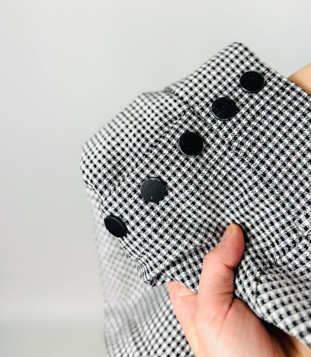 Spodnie w drobną pepitkę z guzikami M 38 ZARA