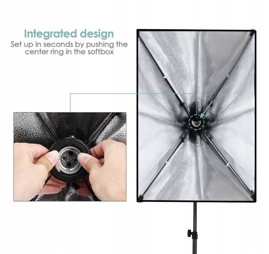 Softbox Zestaw Studyjny 85W 50X70Cm + Statyw Intey