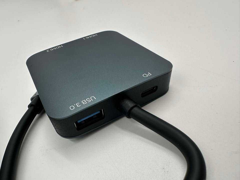 HUB USB-C   ADAPTER 4w1 2x HDMI 4K USB 3.0 PD 100W