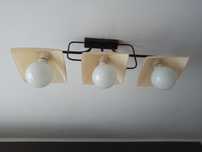 Lampa sufitowa podwieszana 3-punktowa klosze żarówki lampka nocna