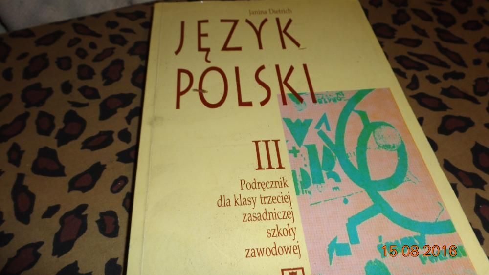 Język polski podręcznik do III klasy zasadniczej szkoły zawodowej