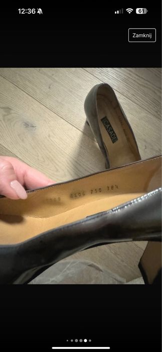 Szpilki CASADEI 38,5/ 8,5 skora lakierowana