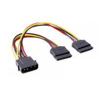 Кабель питания Molex 4-pin - 2хSATA Lecolli 0.2m