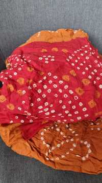 Kupony tkanin batikowych z Indii