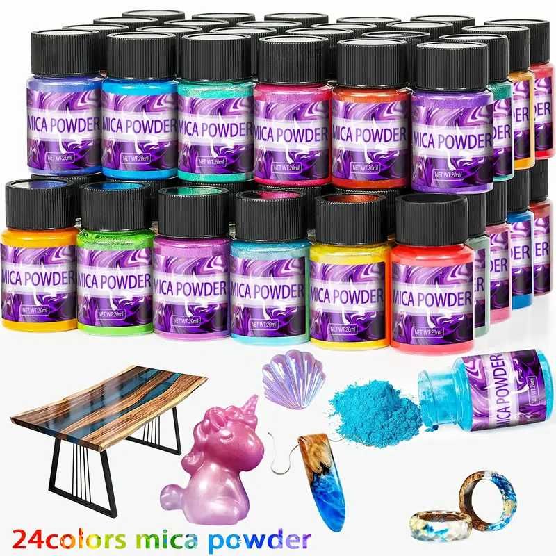 Barwnik Pigment Mica Mika proszek Zestaw do żywicy, mydła, świec DIY
