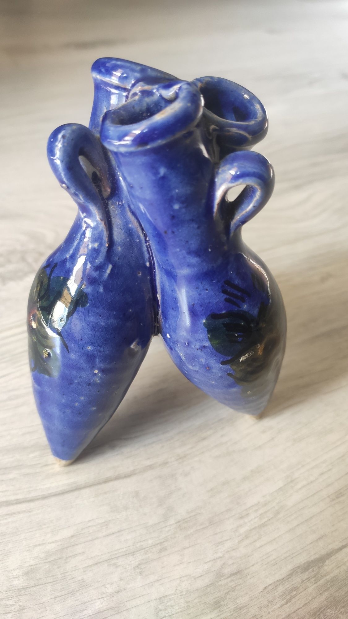 Potrójny wazonik ceramika