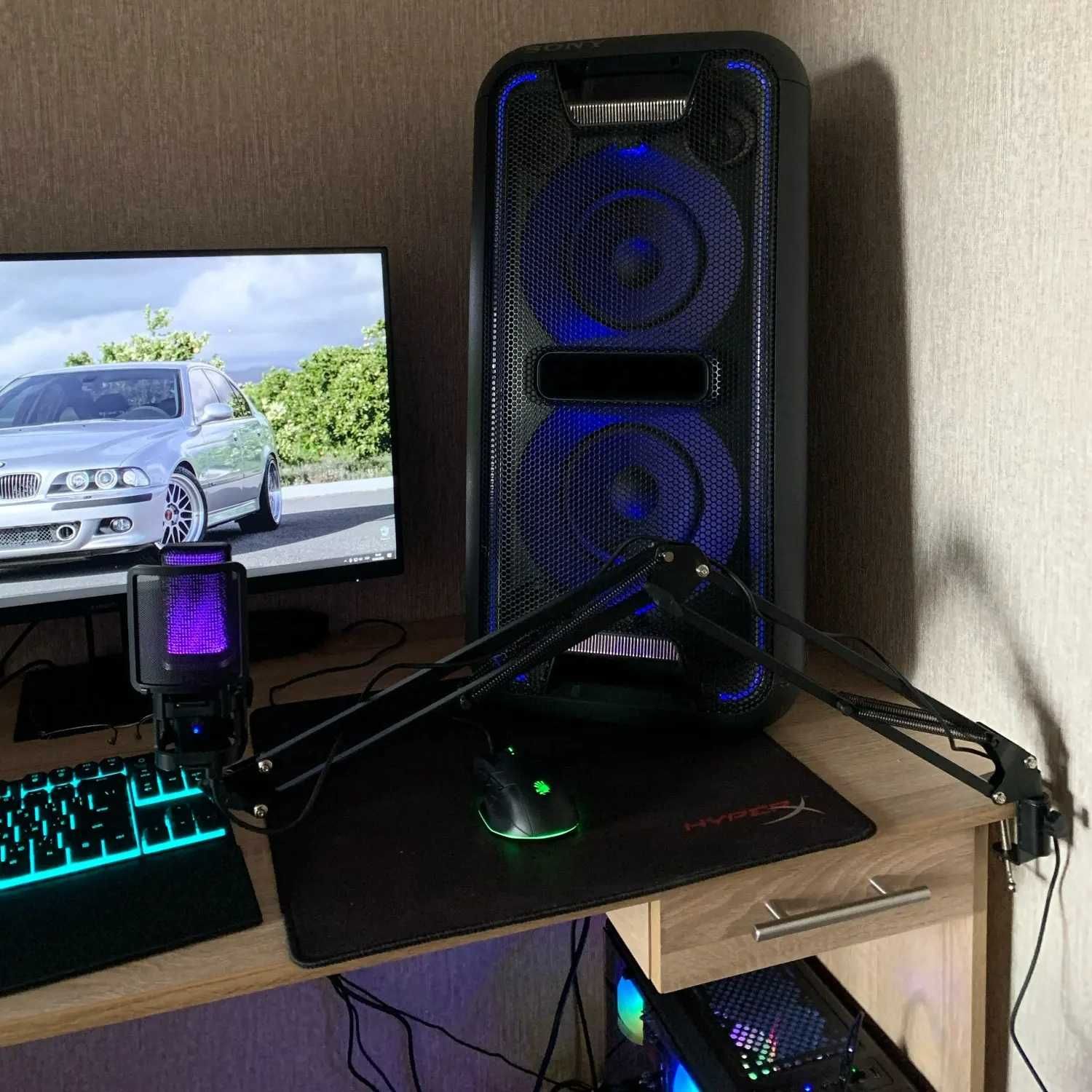 Микрофон студийного типа USB - микрофон ZealSound RGB подсветка