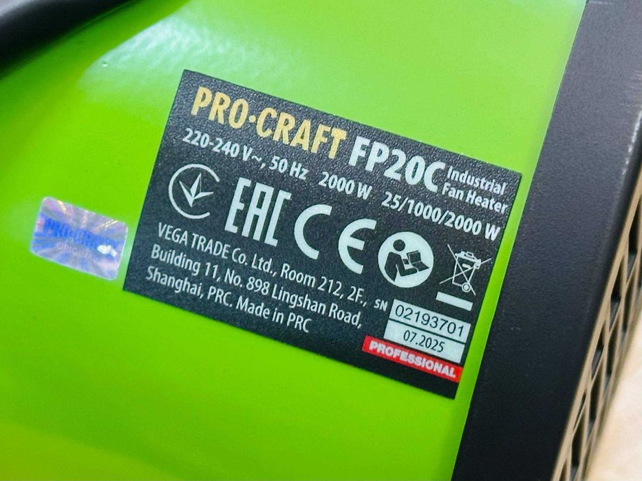 Портативний Дуйчик/Обігрівач, Керамічний Procraft | 3 режими +Гарантія