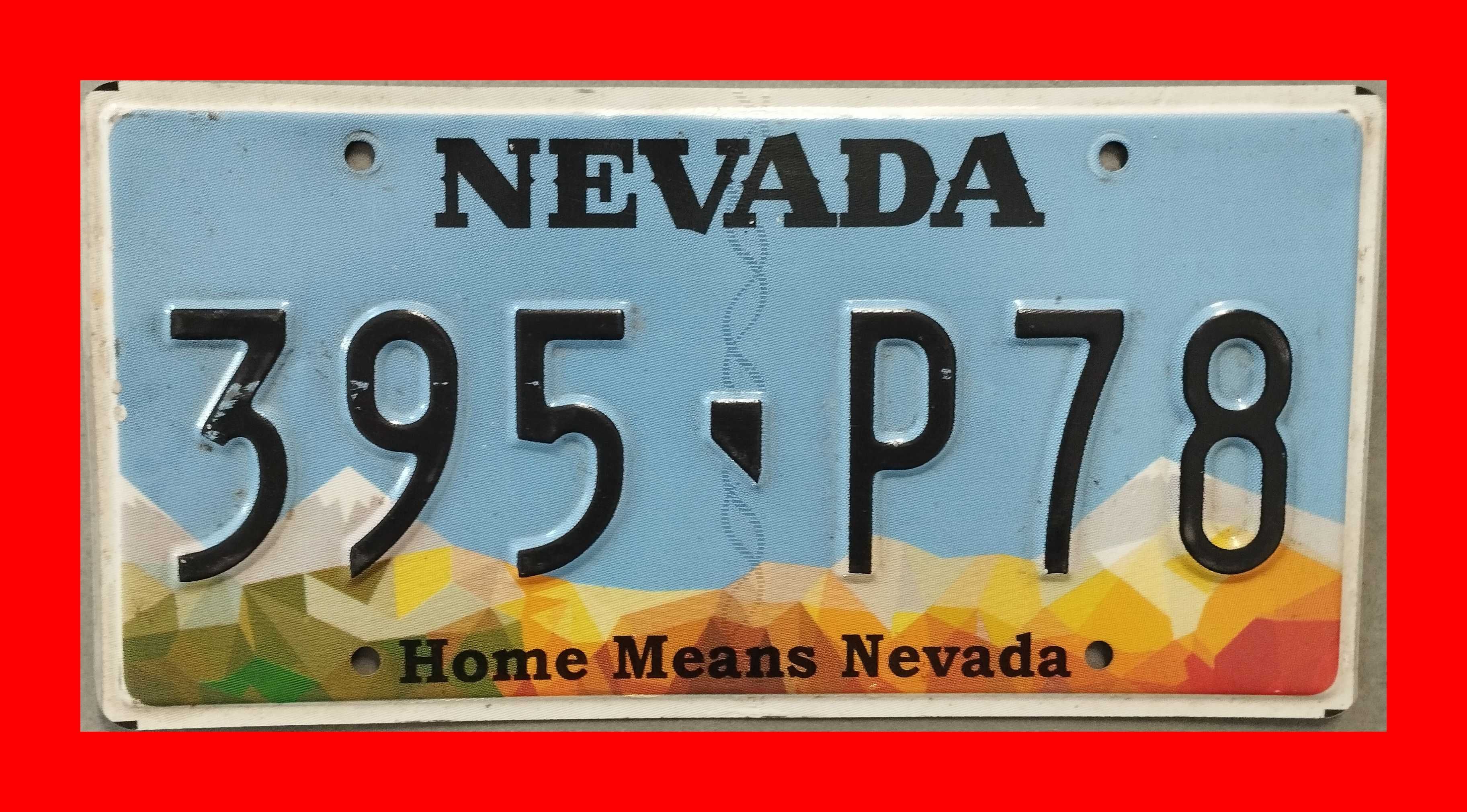 Tablica rejestracyjna NEVADA NEWADA USA oryginalna !!!