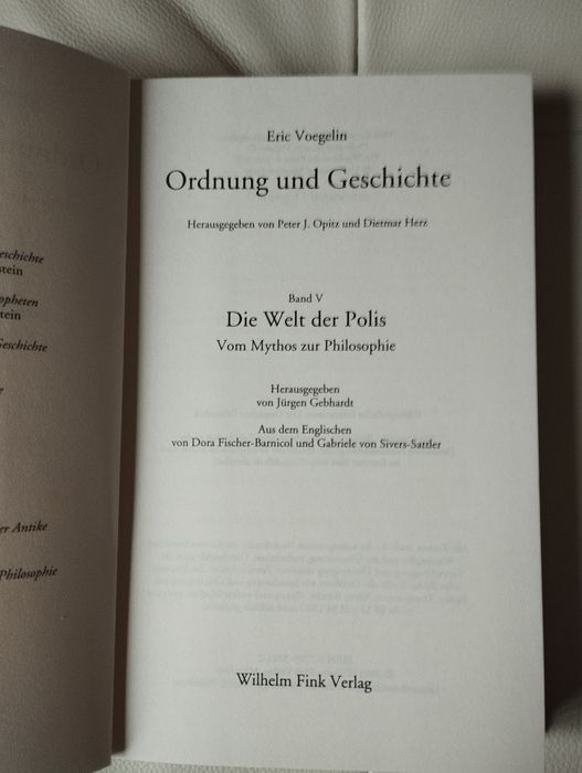 Ordung und Geschichte książka w j. niemieckim