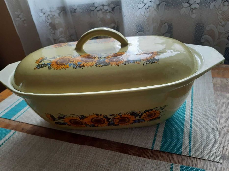 Гусятниця чавунна емальована 3л
