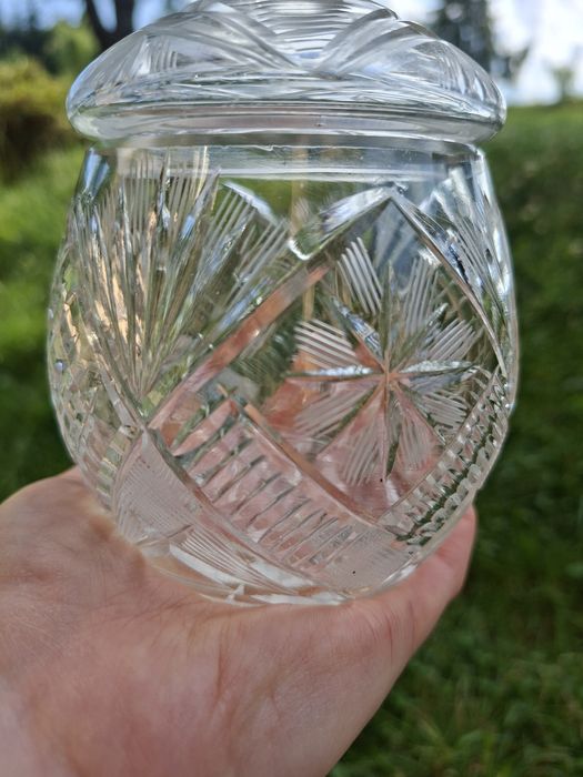 Kryształ z PRL cukiernica