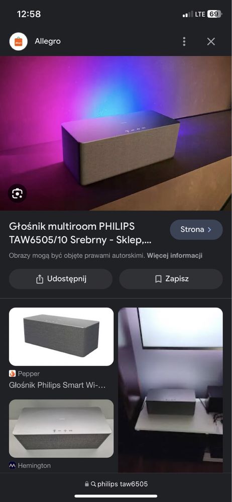 Philips TAW6505 glosnik domowy wifi bluetooth