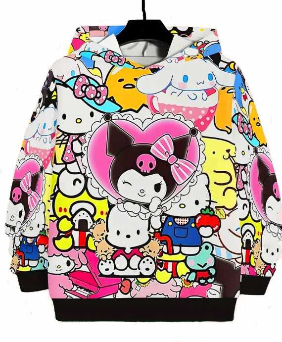 Bluza z kapturem 134 Kuromi Cinnamoroll My Melody Pompompurin Sanrio