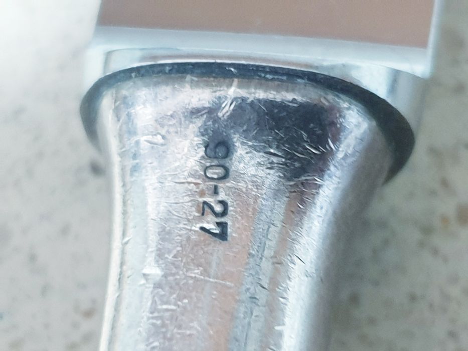 Conjunto de 6 antigas facas militares de  cabos com banho em prata