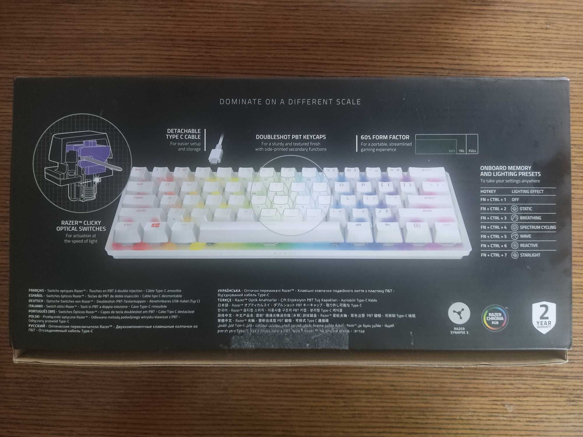 klawiatura przewodowa RAZER Huntsman Mini