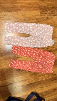 Legginsy dla dziewczynki 86-92 cm 2 szt