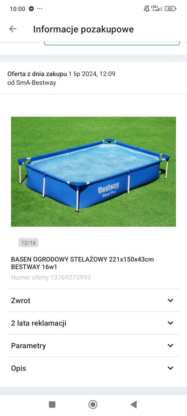 Basen ogrodowy jak nowy