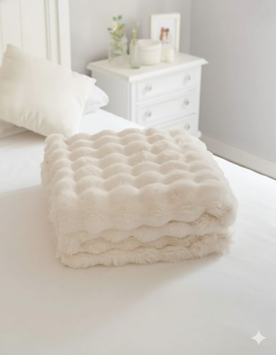 Manta Karen Flamingueo Branca – Efeito Bubble