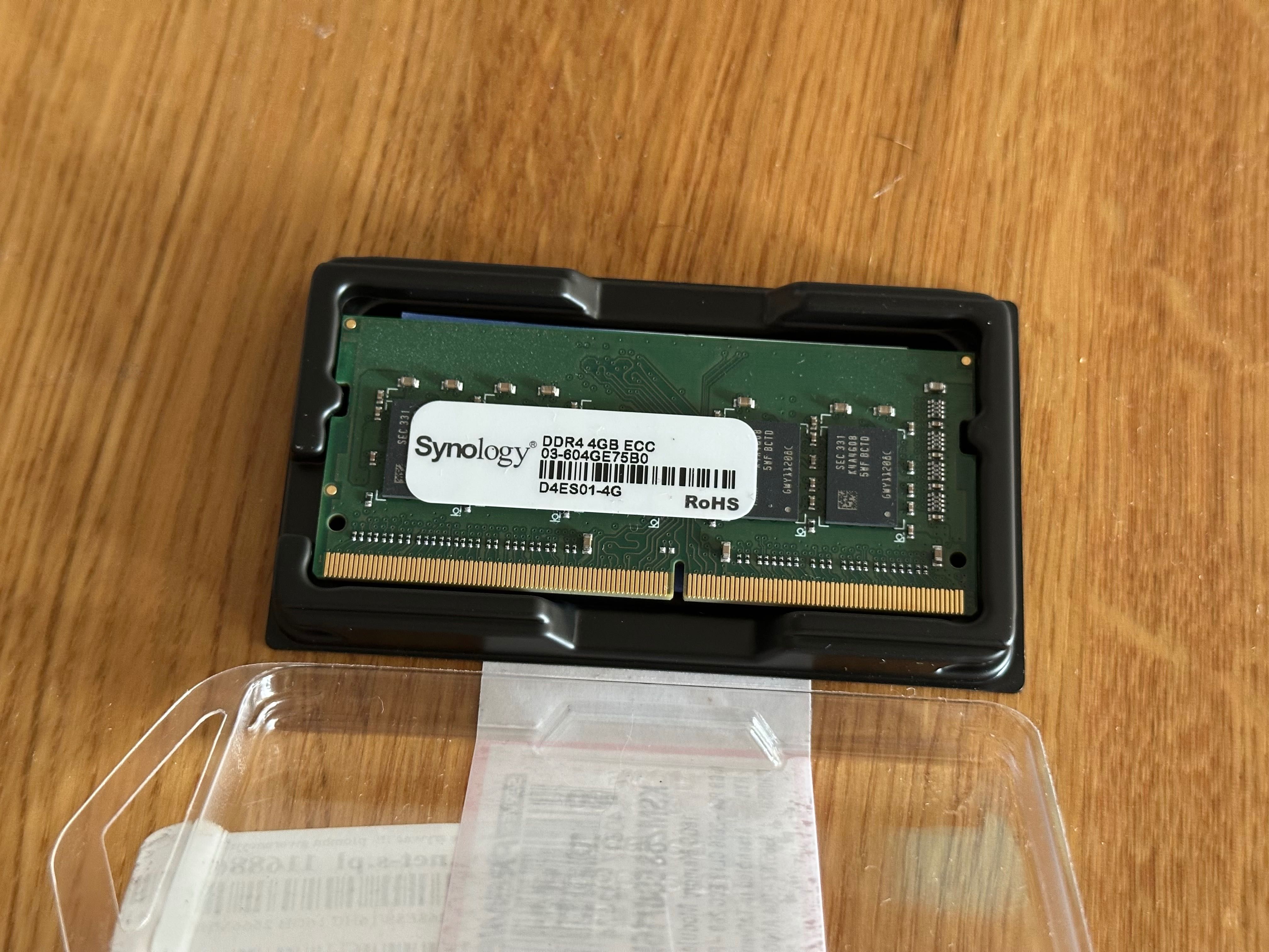 Pamięć RAM Synology S4ES01-4G DDR4 SO DIMM 4GB ECC