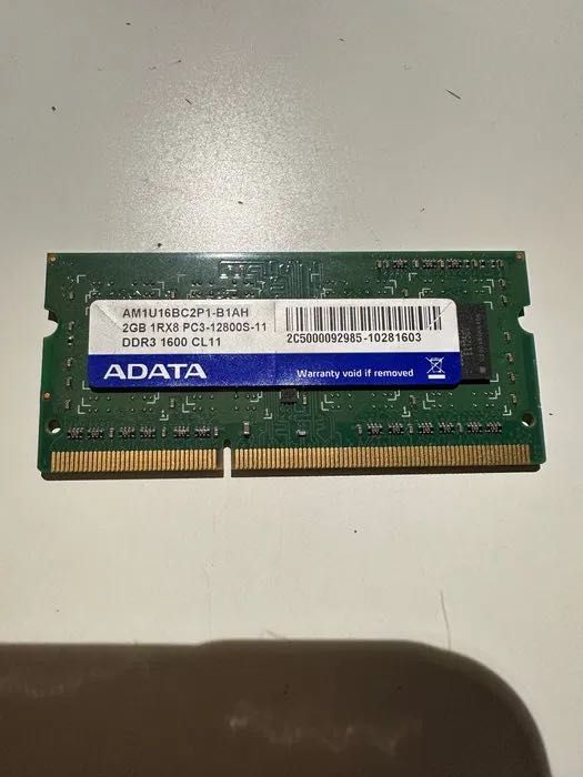 Pamięć RAM do laptopa Adata DDR3 2GB 1600 MHz CL 11