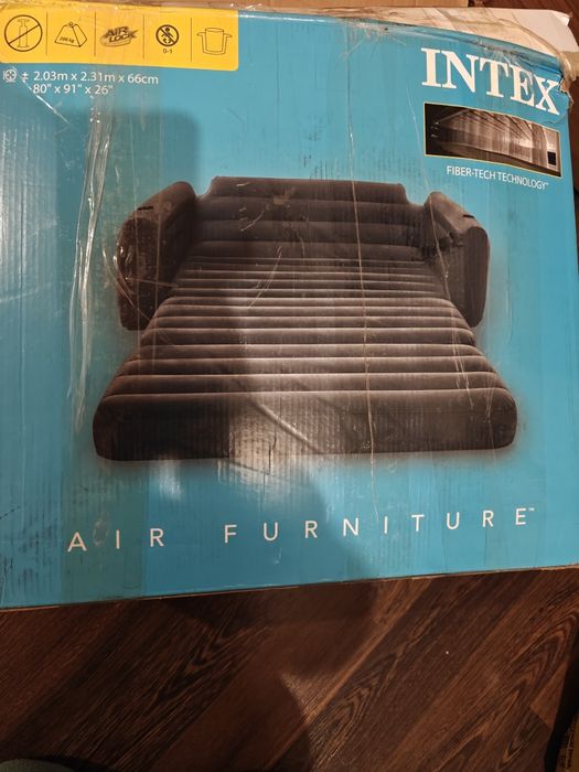 Dmuchana Sofa do domu i ogrodu. Welurowa. Dwuosobowa,kanapa.
