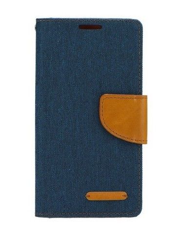 Etui Canvas Book do Iphone 12 MINI Navy Blue / Brown