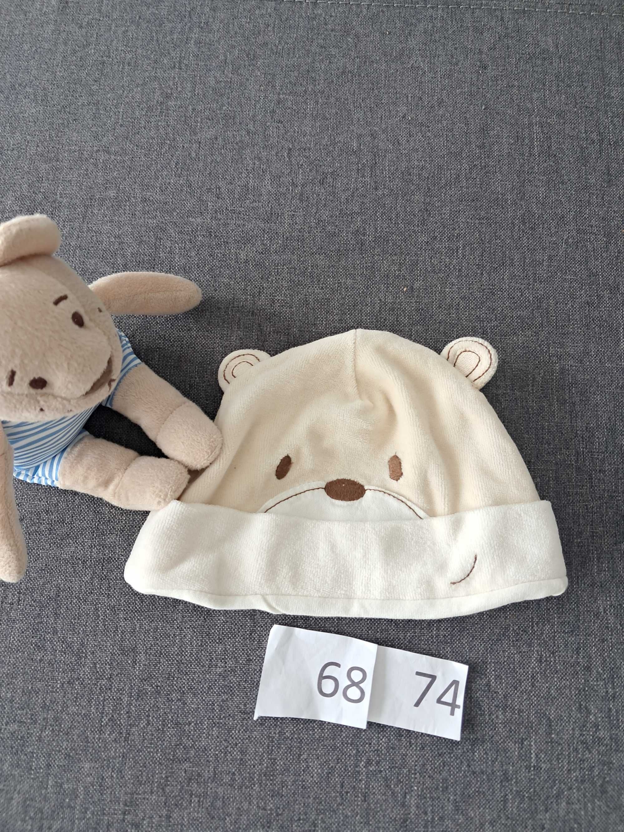 Czapka niemowlęca słodki miś pure bio chicco