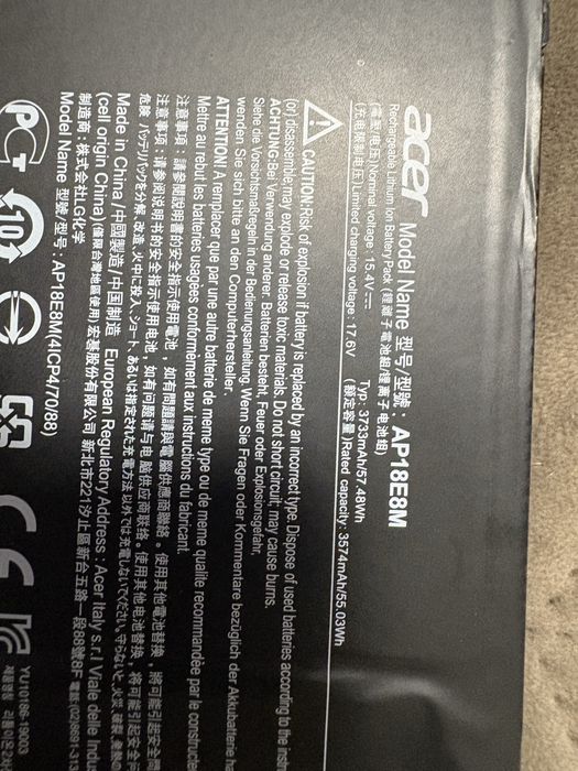 Батарея Оригінал Acer nitro 5 An 515-55