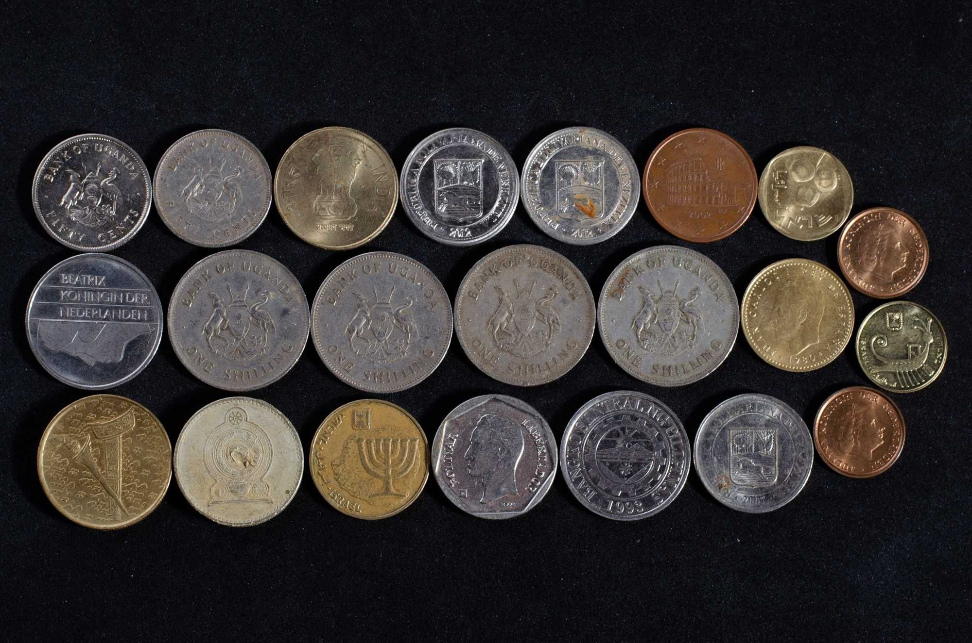 Монети (лот 22 шт.) Індія, Шрі-Ланка, Уганда, Малайзія тощо