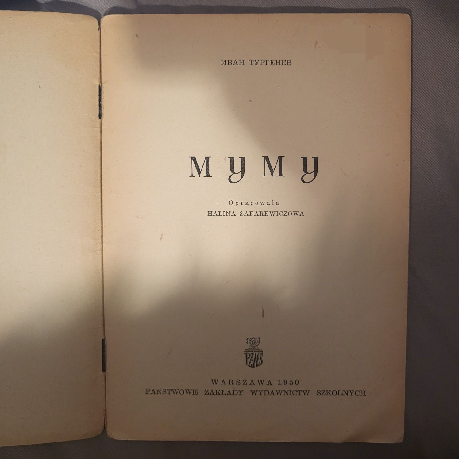 Iwan Turgieniew, Mumu, w oryginale, rosyjski, 1950 r.